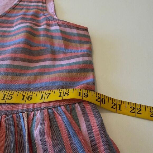 Madewell Rainbow Stripe Cotton Sundress Sz L, Boho, Cottagecore - Picture 9 of 15
